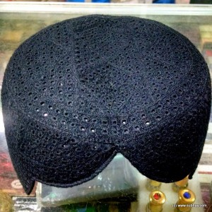 Black Ratto Dero Sindhi Cap / Topi (Hand Made) MK-166